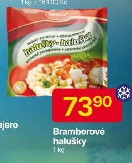 Halušky bramborové mražené Vinica