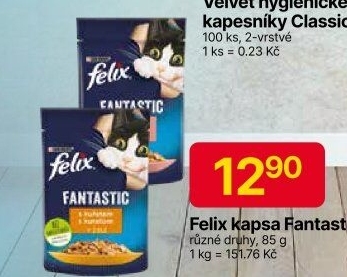 Kapsičky pro kočky Fantastic Felix Purina