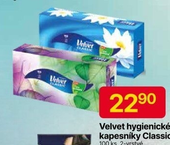 Papírové kapesníčky 2vrstvé Velvet - box