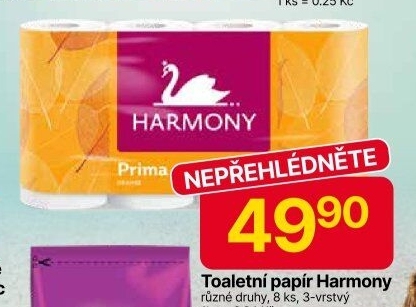 Toaletní papír 3vrstvý Harmony