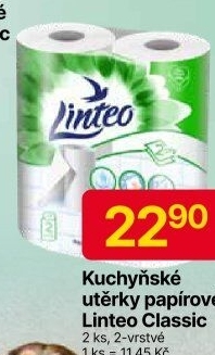 Utěrky kuchyňské 2vrstvé Classic Linteo