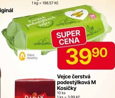 Vejce z podestýlky M Milujeme vejce Kosičky