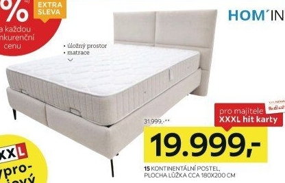 KONTINENTÁLNÍ POSTEL 180