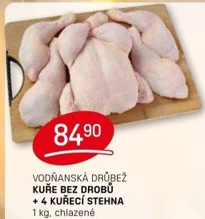 Kuře + 4 kuřecí stehna Vodňanské kuře