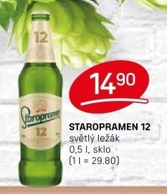 Pivo světlý ležák 12° Staropramen