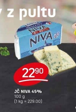 Sýr Niva Jihočeská 45% Madeta