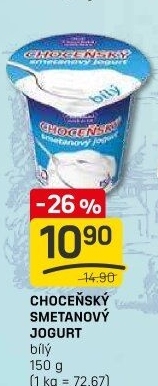 Bílý jogurt smetanový Choceňský