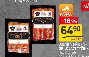 Grilovací tyčinky Maso Příbram