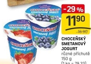 Jogurt smetanový ochucený Choceňský