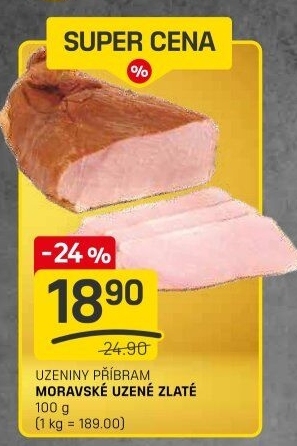 Moravské uzené zlatéPříbramská uzenina