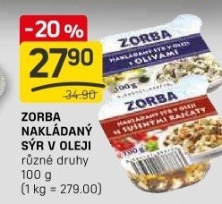 Nakládaný sýr v oleji Zorba