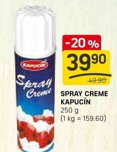 Šlehačka ve spreji Kapucín