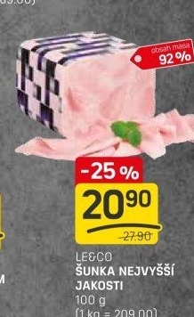 Šunka nejvyšší jakosti LE&amp