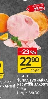Šunka Zvonařka nejvyšší jakosti LE&amp