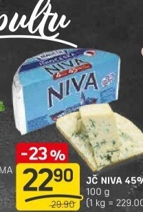 Sýr Niva Jihočeská 45% Madeta