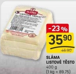 Těsto listové Sláma