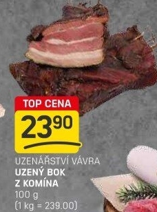 Uzený bok z komína Uzenářství Vávra