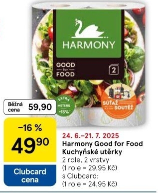 Kuchyňské utěrky 2vrstvé Good for Food Harmony