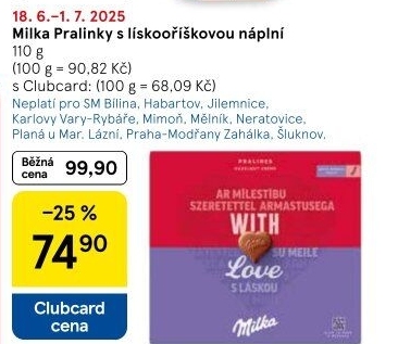 Bonboniéry Milka