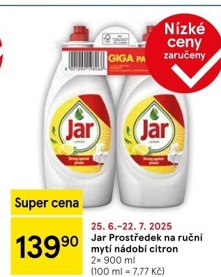 Prostředek na nádobí Jar