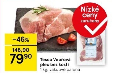 Vepřová plec bez kosti Tesco