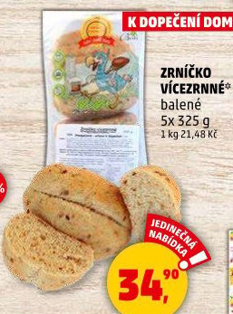 Chléb k dopečení Zrníčko Dodo