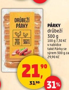 Párky drůbeží