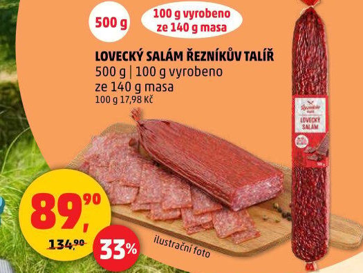 Salám lovecký Řezníkův talíř