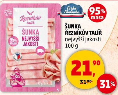 Šunka nejvyšší jakosti Řezníkův talíř