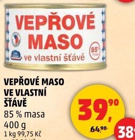 Vepřové maso ve vlastní šťávě