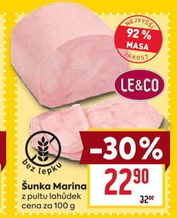 Šunka Marina nejvyšší jakosti LE&amp