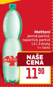 Přírodní voda Mattoni