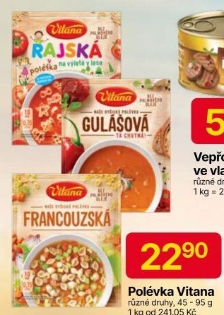 Instantní polévky Vitana