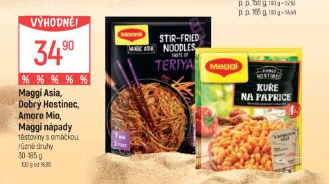 Jídla instantní Amore mio Maggi