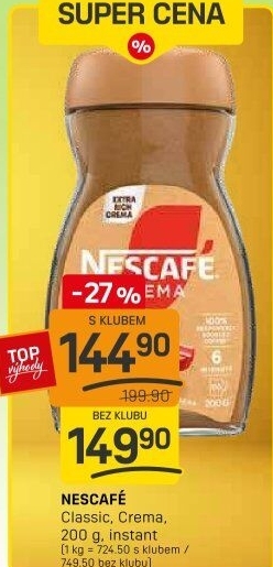 Instantní káva Nescafé Crema