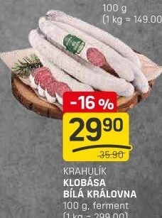 Klobása Bílá královna Krahulík