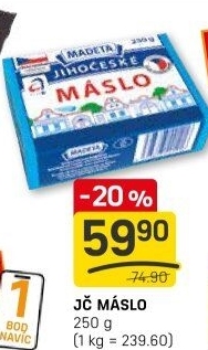 Máslo Jihočeské Madeta