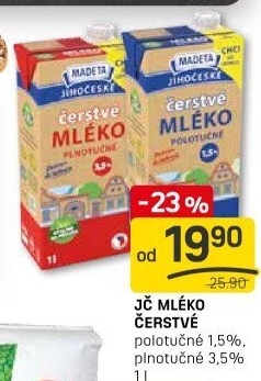 Mléko čerstvé Jihočeské Madeta