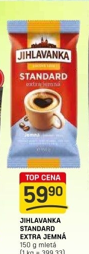 Mletá káva Standard extra jemná Jihlavanka