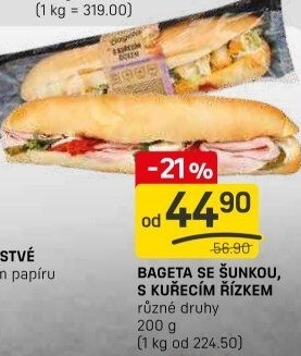 Obložená bageta