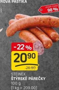 Párečky štýrské Steinex