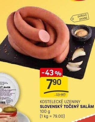 Salám slovenský točený Kostelecké uzeniny