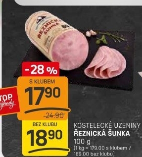Šunka Řeznická výběrová Kostelecké uzeniny