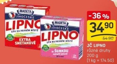 Tavený sýr Jihočeské Lipno Madeta