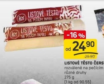 Těsto listové Lef