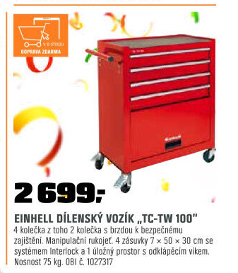 Vozík dílenskýTC-TW 100 Einhell