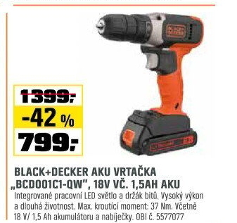 Vrtačka akuBCD001C1 vč.akum
