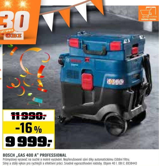 Vysavač průmyslovýGAS 400 A