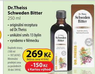 Kapky švédské k udržení správné činnosti trávicího traktu Dr.Theiss