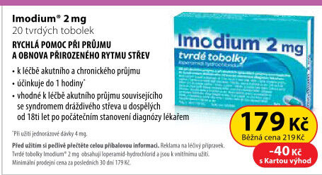 Tobolky proti průjmu Imodium